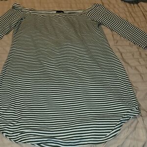 Striped Black and White Women's Top